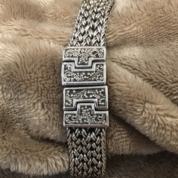 LOIS HILL Scroll Face Sterling Silver Bracelet Watch - Picture 2 of 13